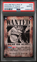 One Piece Card Game 2024 OP09 JP Marshall D. Teach OP09-093 Wanted AA PSA 10