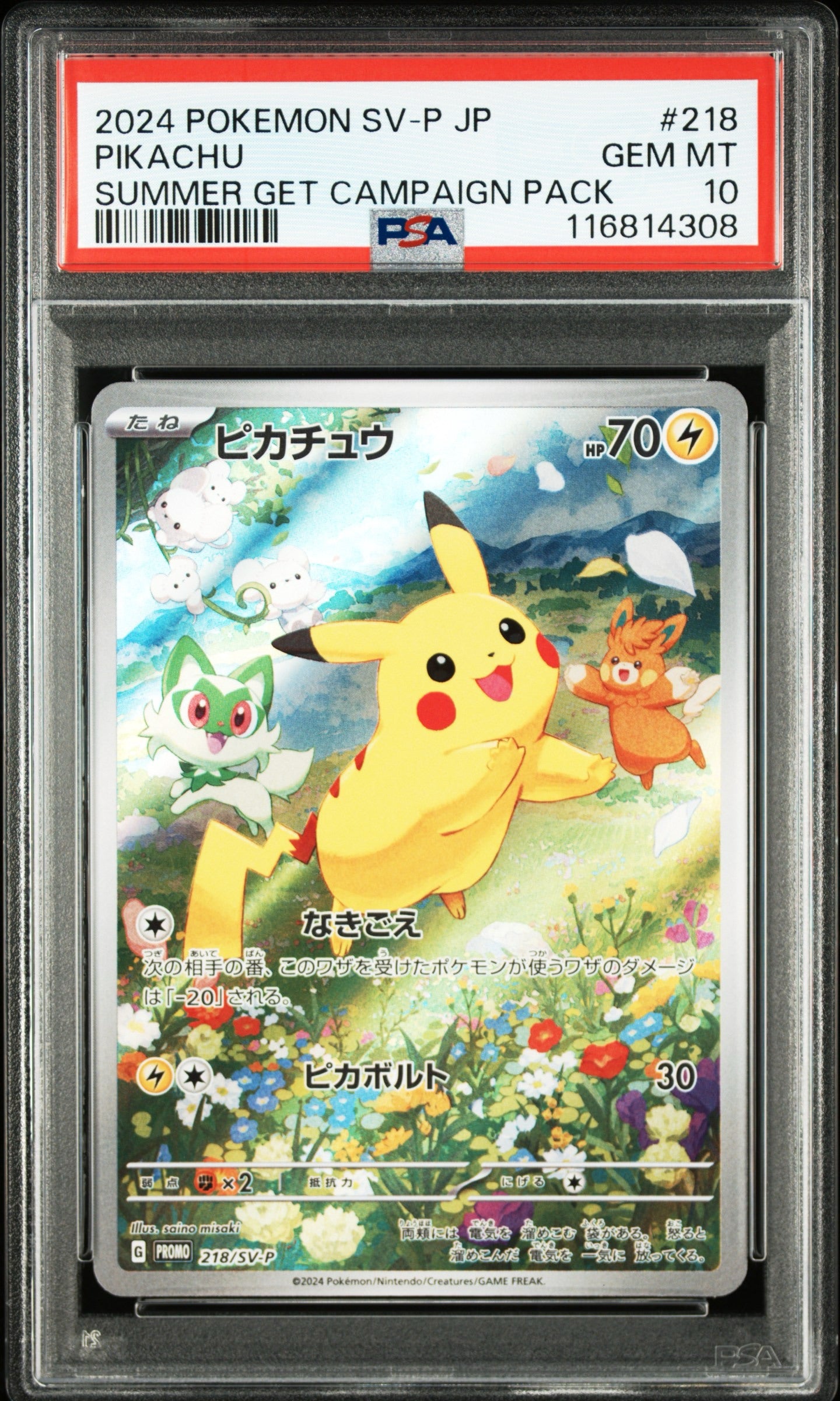 2024 POKEMON JAPANESE SV-P PROMO #218 PIKACHU SUMMER GET CAMPAIGN PACK