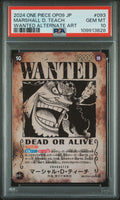 2024 ONE PIECE JAPANESE OP09-EMPERORS IN THE NEW WORLD #093 MARSHALL D. TEACH WANTED ALTERNATE ART
