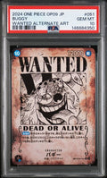 One Piece Card Buggy OP09-051 Wanted Alternate Art OP09 JAP - PSA 10