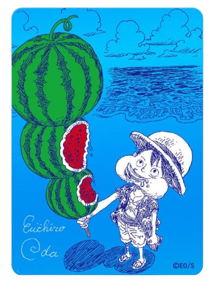 Pre order Luffy Watermelon MetaKira Collectible Cards One Piece con Firma Eiichiro Oda – Natsucomi 2026 (JAP)