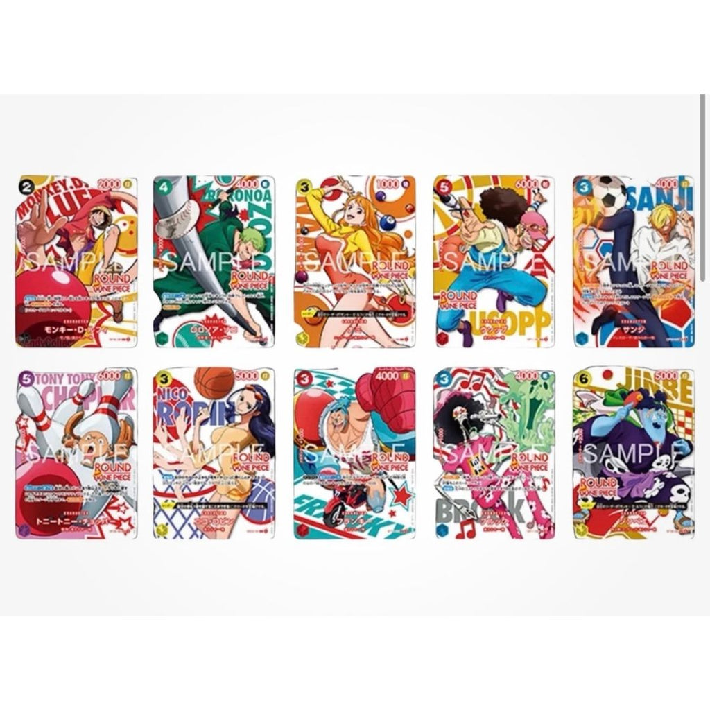 One Piece Card Game × ROUND1 – Set Completo 10 Carte Promo JAP