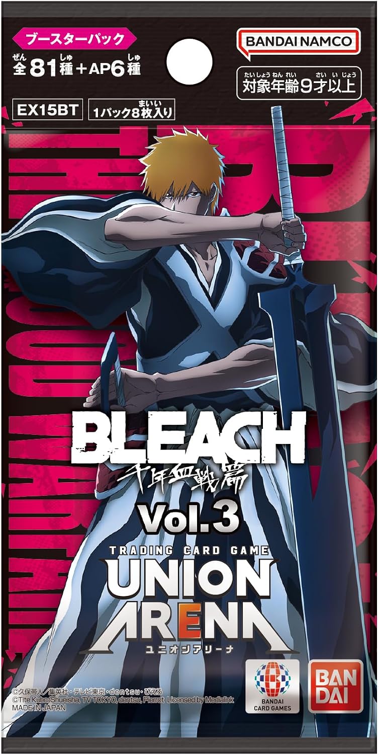Union Arena Booster Pack Bleach: Thousand-Year Blood War Vol. 3 EX15BT (Set of 16 Packs)